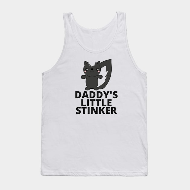 Daddy's Little Stinker with Skunk Tank Top by Shawn's Domain